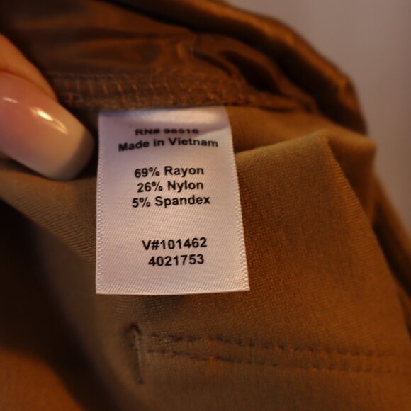 ColdWater Creek Natural Fit Tan (Camel) Slacks/Trousers Petite Size 14 - Picture 4 of 6